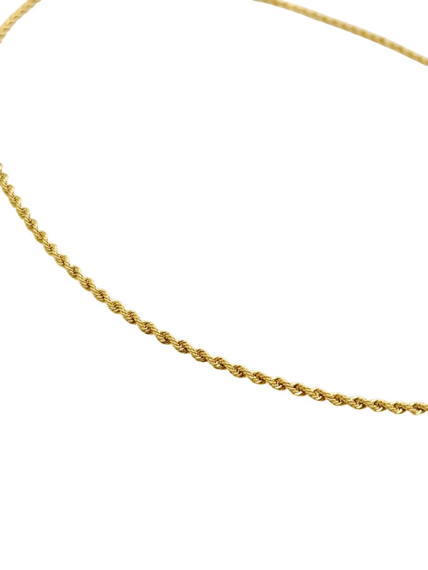 18k yellow gold rope chain right side