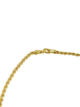 18k yellow gold rope chain spring ring closure