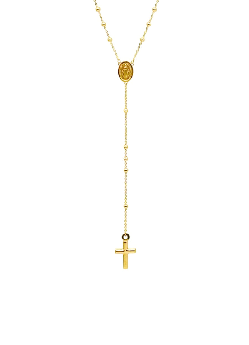 18K GOLD ROSARY NECKLACE - HANDMADE IN ITALY