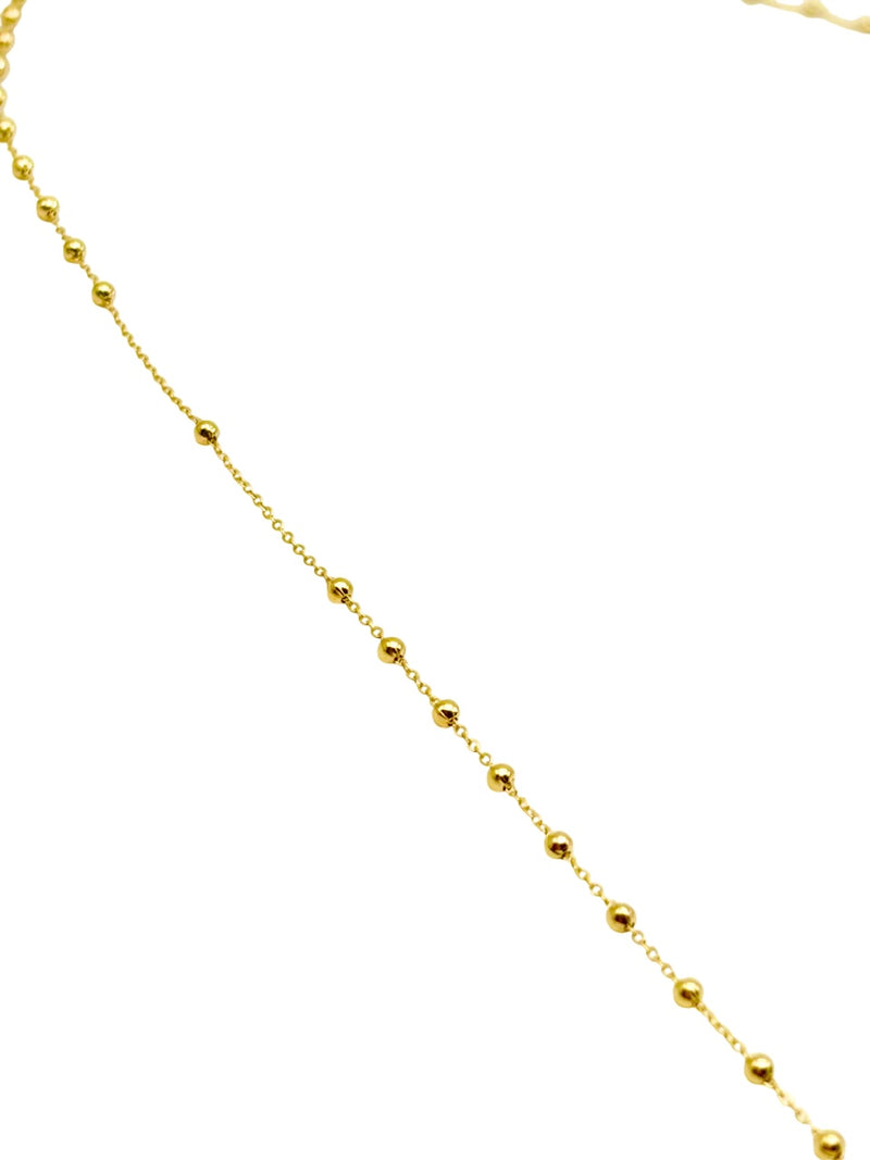 18K GOLD ROSARY NECKLACE - HANDMADE IN ITALY