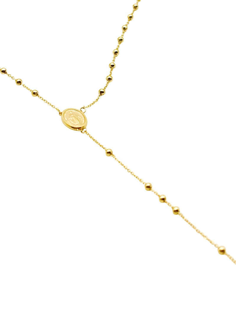 18K GOLD ROSARY NECKLACE - HANDMADE IN ITALY