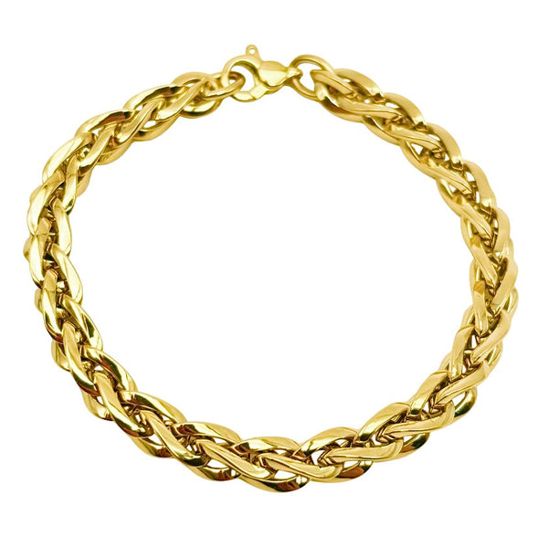 18K GOLD SPIGA CHAIN BRACELET - HANDMADE IN ITALY