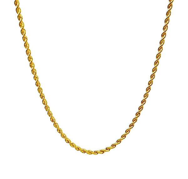 18K GOLD ROPE CHAIN - HANDMADE IN ITALY