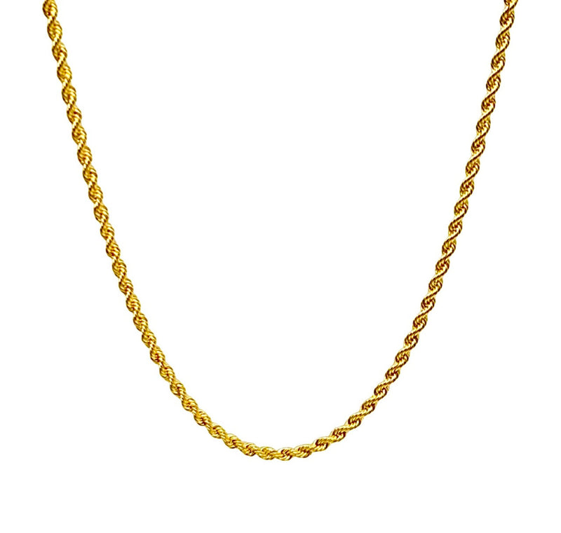 18K GOLD ROPE CHAIN - HANDMADE IN ITALY