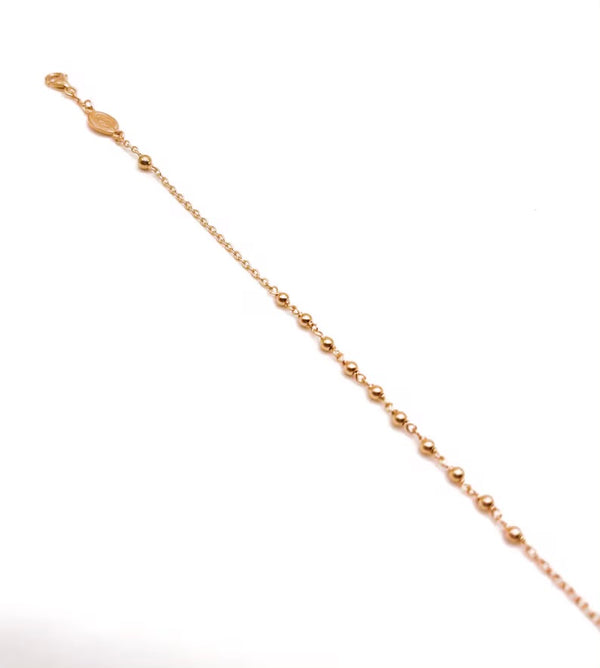 18K GOLD ROSARY BRACELET - HANDMADE IN ITALY