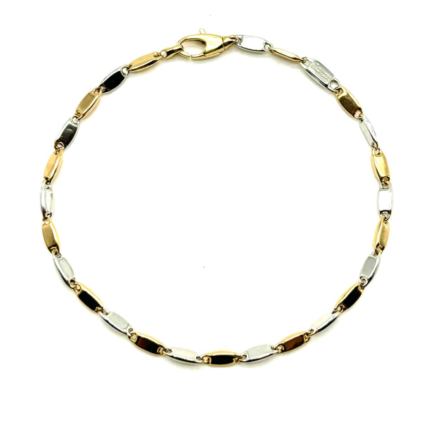 18K GOLD ETTORE CHAIN BRACELET - HANDMADE IN ITALY