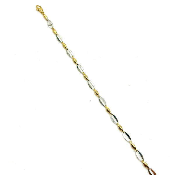 18K GOLD DOGE CHAIN BRACELET - HANDMADE IN ITALY