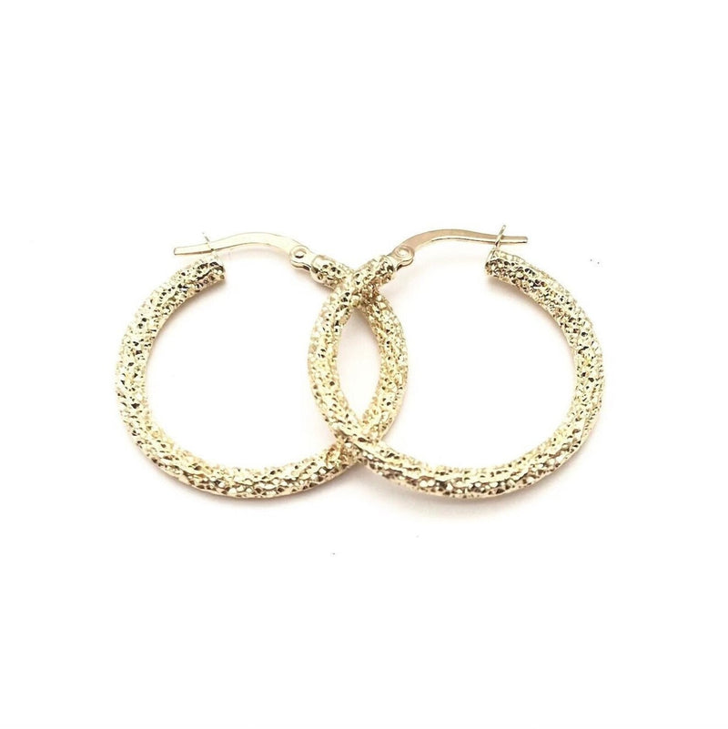 18K GOLD MARTE HOOP EARRINGS - HANDMADE IN ITALY