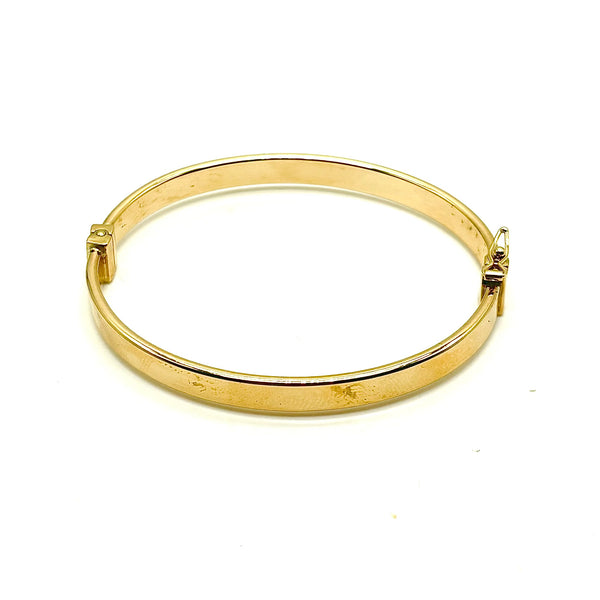 18K GOLD BANGLE BRACELET - HANDMADE IN ITALY