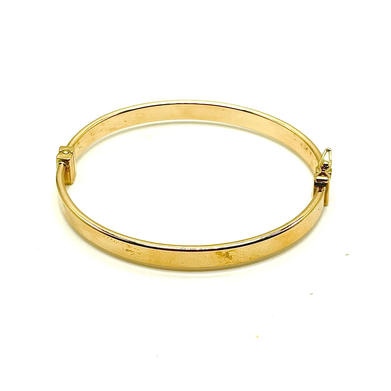 18K GOLD BANGLE BRACELET - HANDMADE IN ITALY