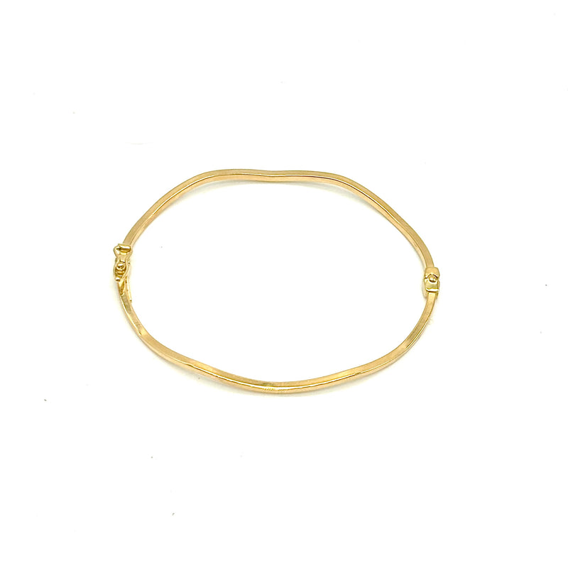 18K GOLD BANGLE BRACELET - HANDMADE IN ITALY