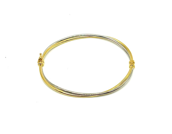 18K GOLD BANGLE BRACELET - HANDMADE IN ITALY