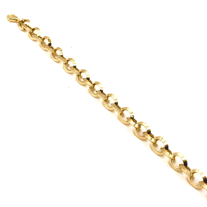 18K GOLD TOSCA ROLO CHAIN BRACELET - HANDMADE IN ITALY