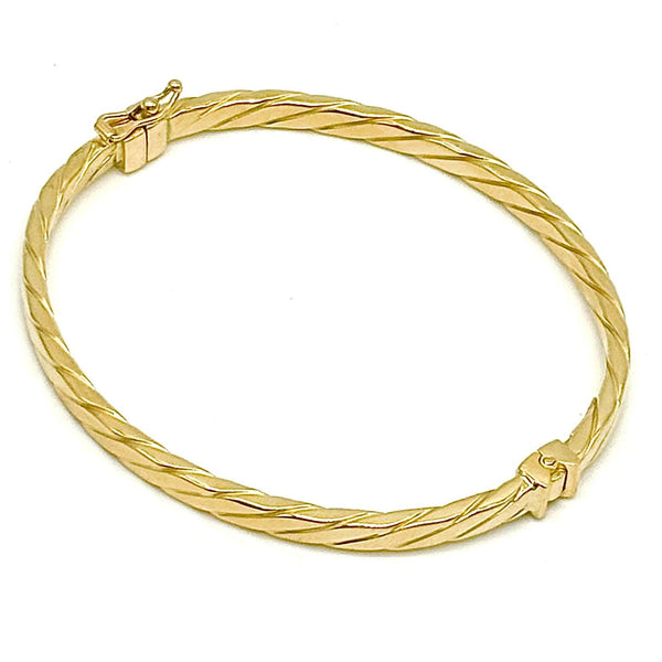 18K GOLD BANGLE BRACELET - HANDMADE IN ITALY