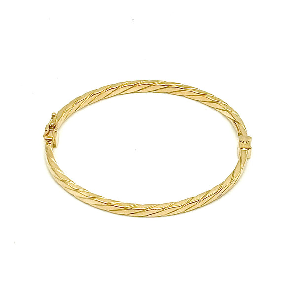 18K GOLD BANGLE BRACELET - HANDMADE IN ITALY