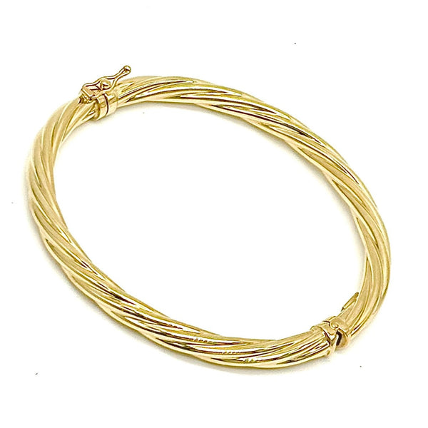 18K GOLD BANGLE BRACELET - HANDMADE IN ITALY