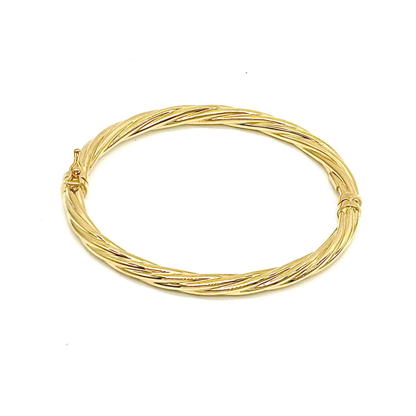 18K GOLD BANGLE BRACELET - HANDMADE IN ITALY