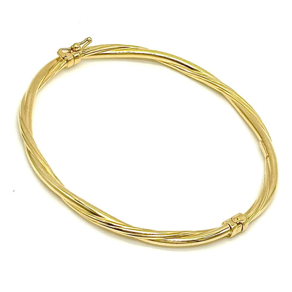 18K GOLD BANGLE BRACELET - HANDMADE IN ITALY