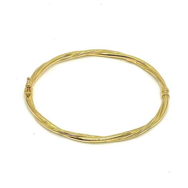 18K GOLD BANGLE BRACELET - HANDMADE IN ITALY