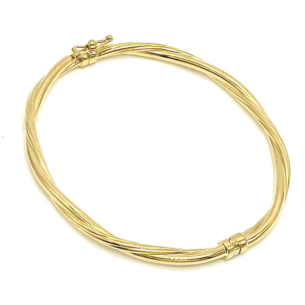 18K GOLD BANGLE BRACELET - HANDMADE IN ITALY