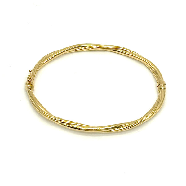 18K GOLD BANGLE BRACELET - HANDMADE IN ITALY