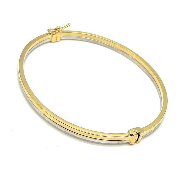 18K GOLD BANGLE BRACELET - HANDMADE IN ITALY