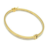 18K GOLD BANGLE BRACELET - HANDMADE IN ITALY