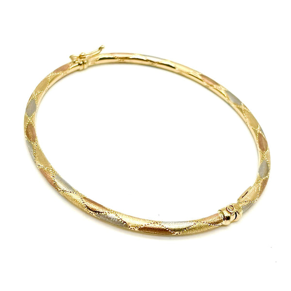 18K GOLD BANGLE BRACELET - HANDMADE IN ITALY