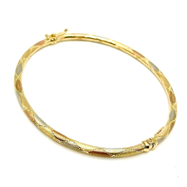 18K GOLD BANGLE BRACELET - HANDMADE IN ITALY