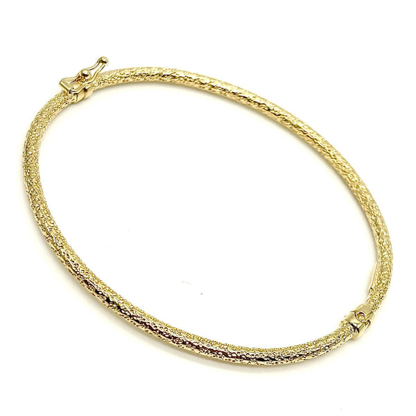 18K GOLD BANGLE BRACELET - HANDMADE IN ITALY