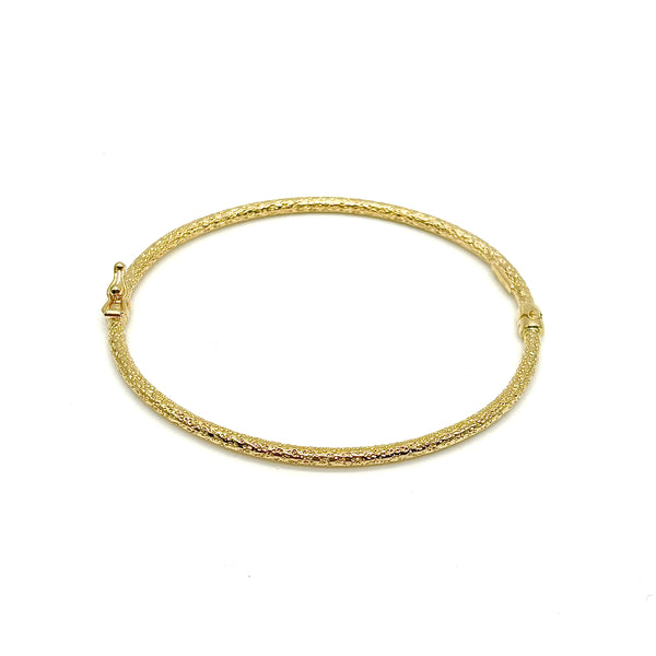 18K GOLD BANGLE BRACELET - HANDMADE IN ITALY