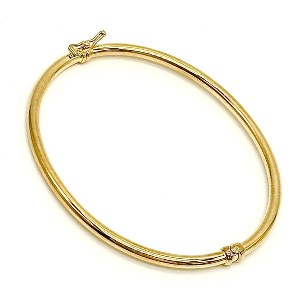 18K GOLD BANGLE BRACELET - HANDMADE IN ITALY