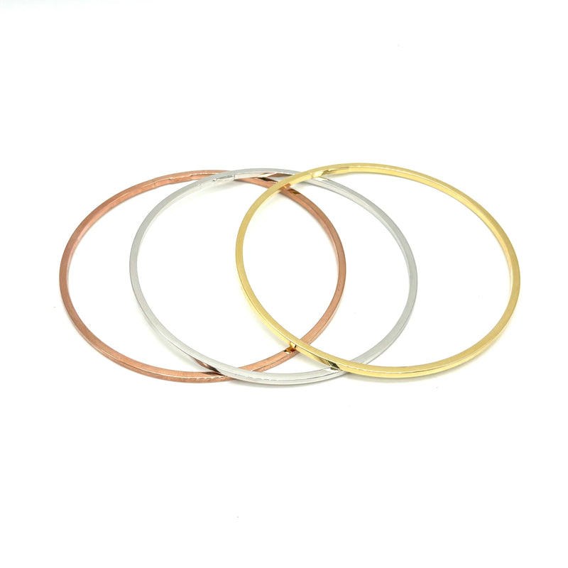 18K GOLD BANGLE BRACELET - HANDMADE IN ITALY