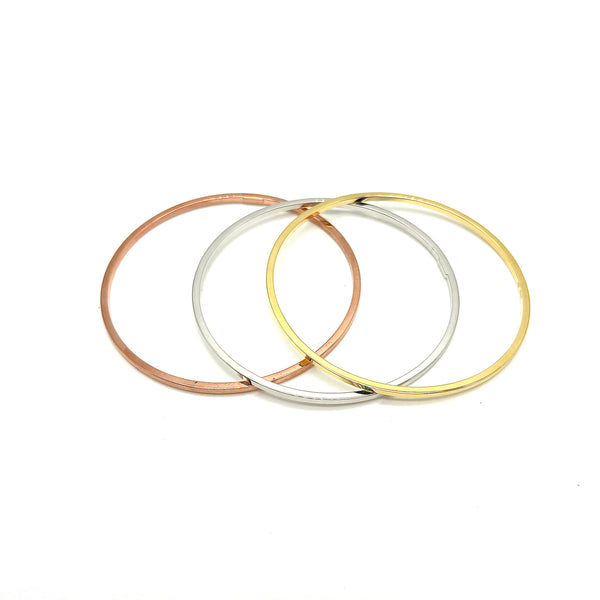 18K GOLD BANGLE BRACELET - HANDMADE IN ITALY