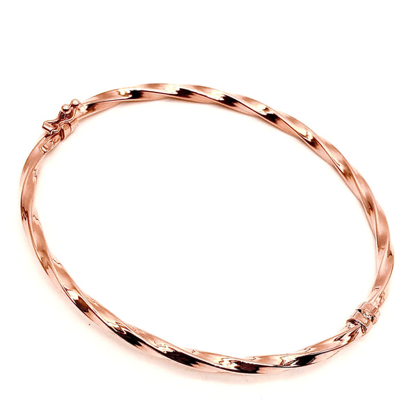 18K GOLD BANGLE BRACELET - HANDMADE IN ITALY