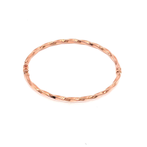 18K GOLD BANGLE BRACELET - HANDMADE IN ITALY