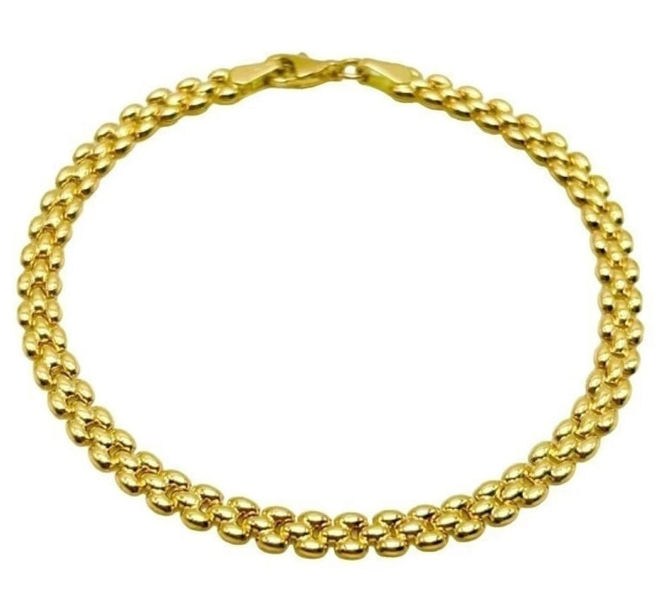 18K GOLD PANTHER LINK BRACELET - HANDMADE IN ITALY