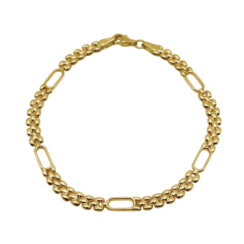 18K GOLD PANTHER LINK BRACELET - HANDMADE IN ITALY