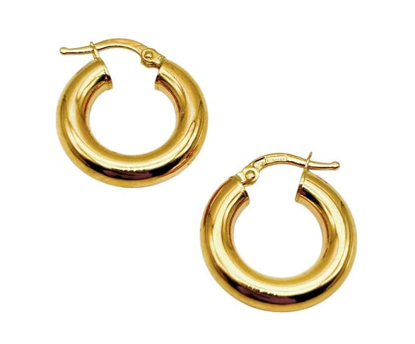 18K GOLD SIMONETTA HOOP EARRINGS - HANDMADE IN ITALY