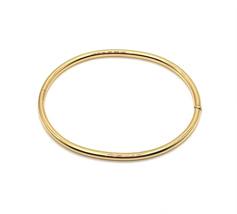 18K GOLD BANGLE BRACELET - HANDMADE IN ITALY