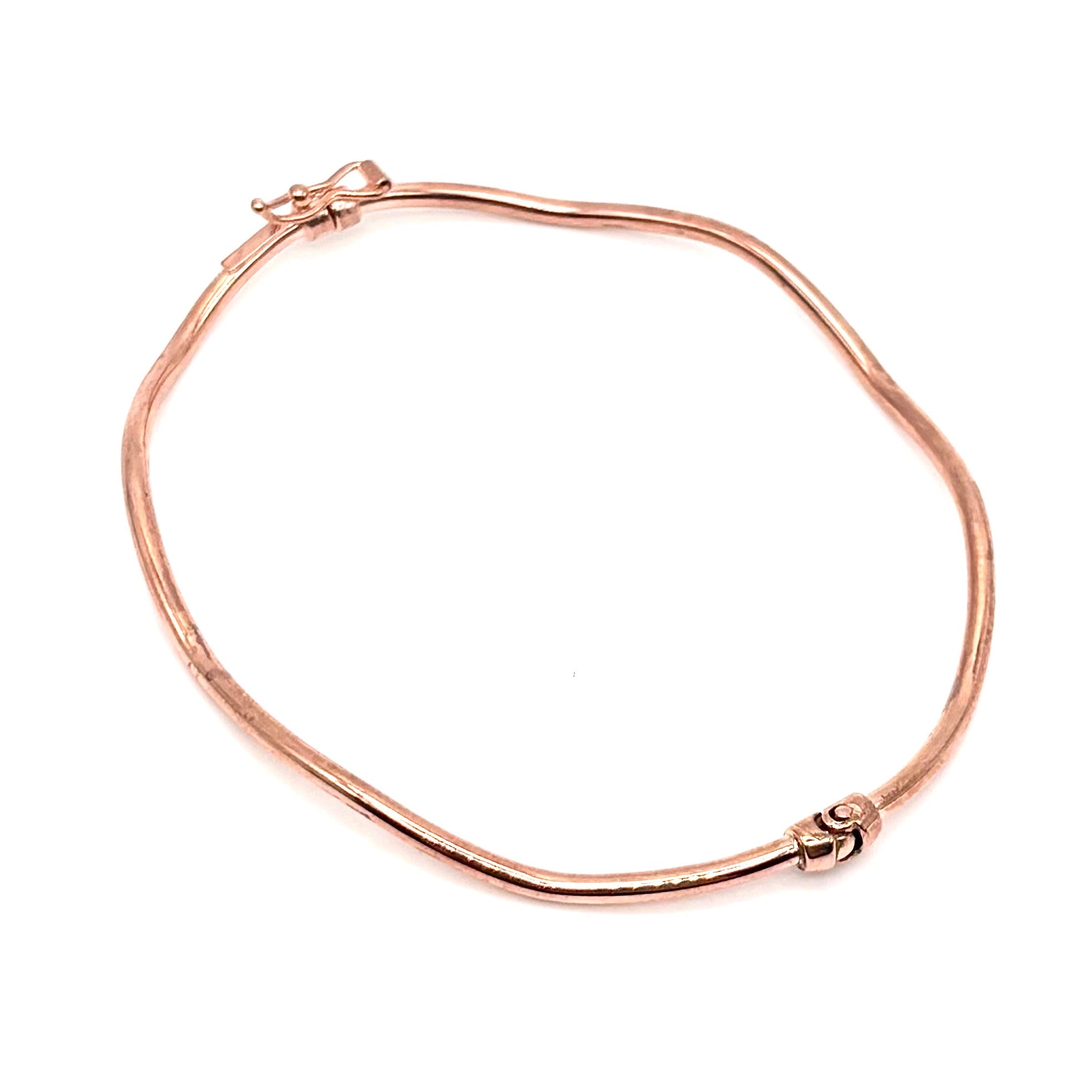 18K GOLD BANGLE BRACELET - HANDMADE IN ITALY