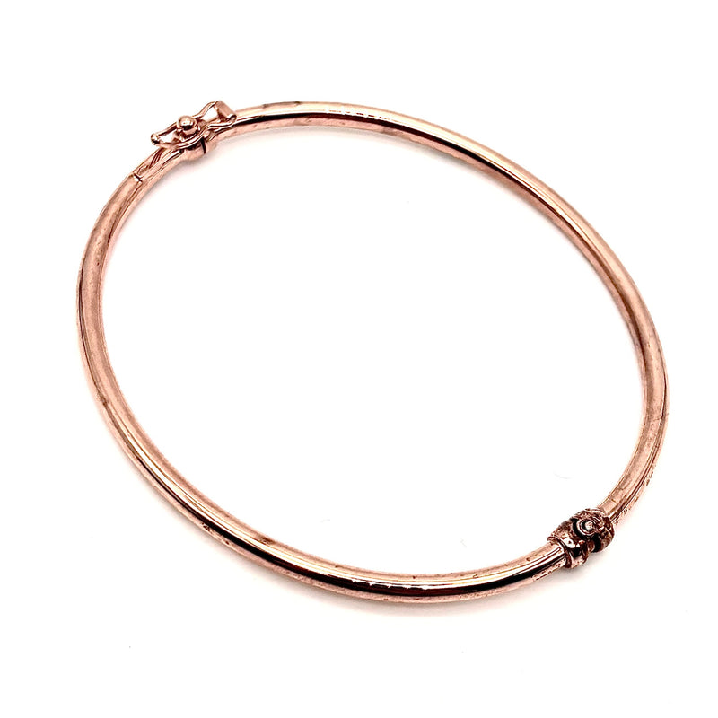 18K GOLD BANGLE BRACELET - HANDMADE IN ITALY