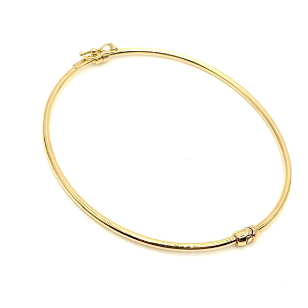 18K GOLD BANGLE BRACELET - HANDMADE IN ITALY