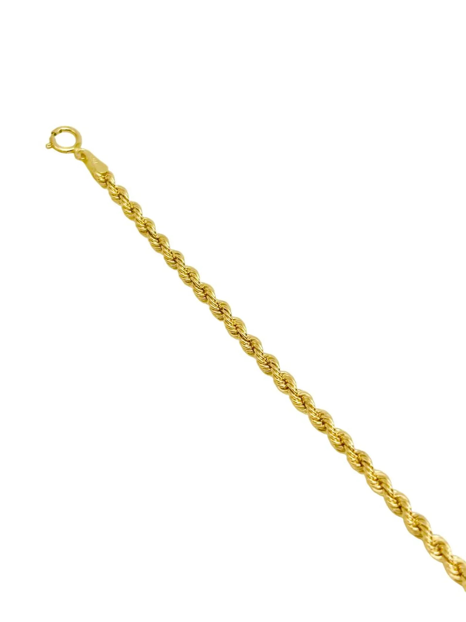 18K GOLD ROPE CHAIN BRACELET - HANDMADE IN ITALY