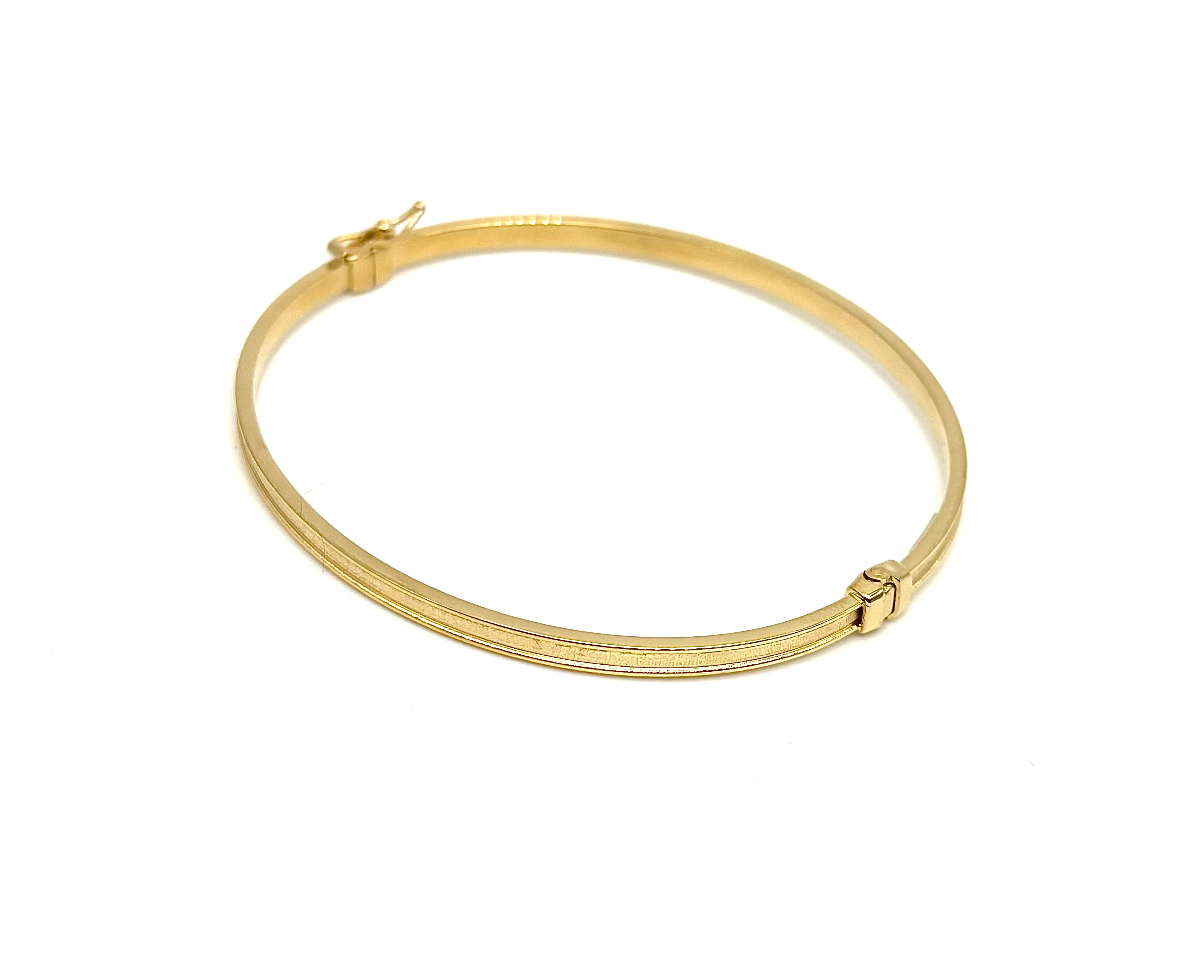 18K GOLD BANGLE BRACELET - HANDMADE IN ITALY