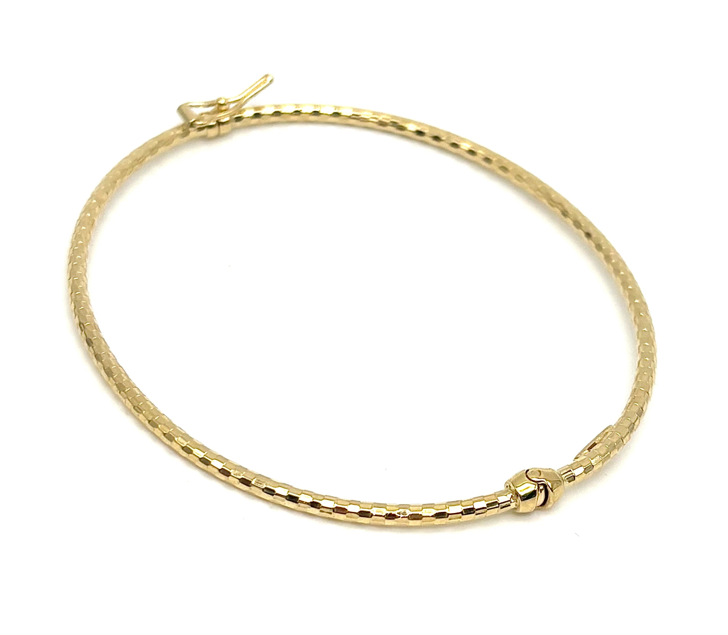 18K GOLD BANGLE BRACELET - HANDMADE IN ITALY