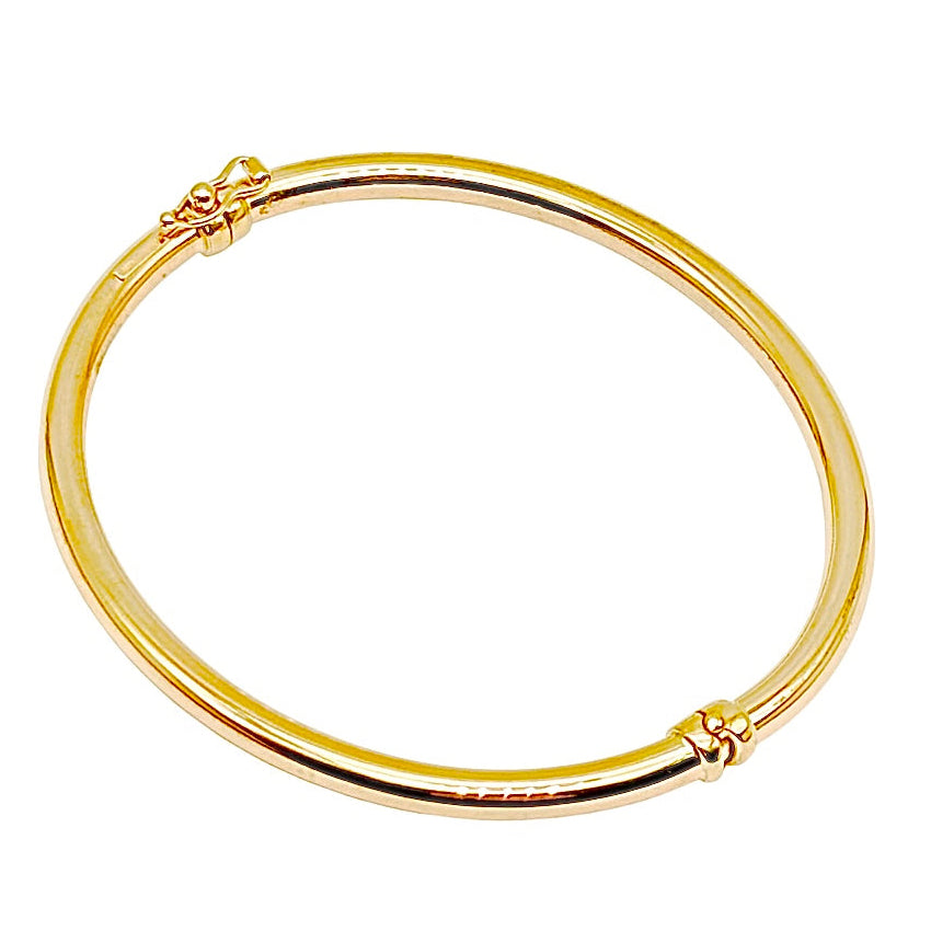 18K GOLD BANGLE BRACELET - HANDMADE IN ITALY