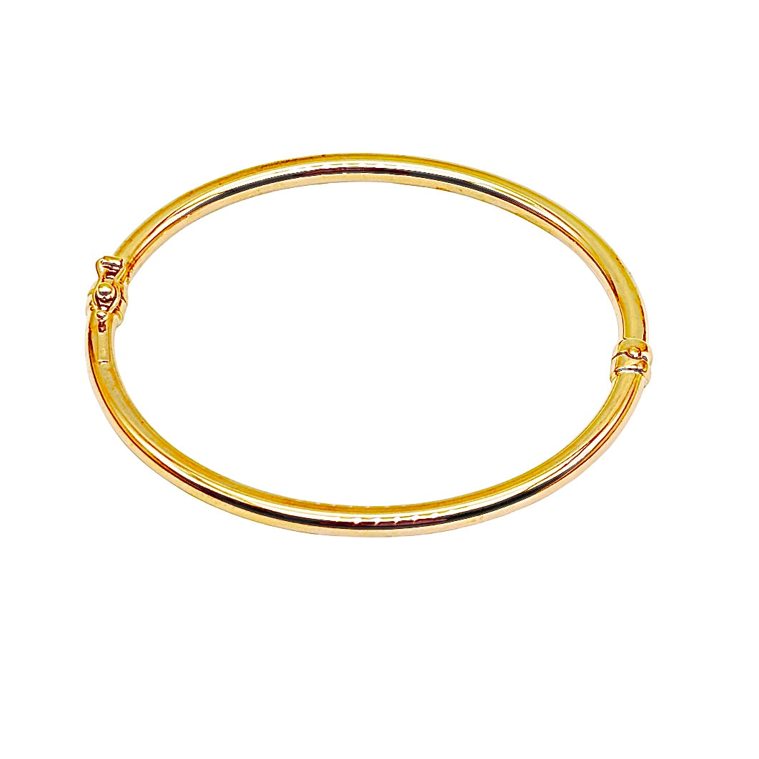 18K GOLD BANGLE BRACELET - HANDMADE IN ITALY