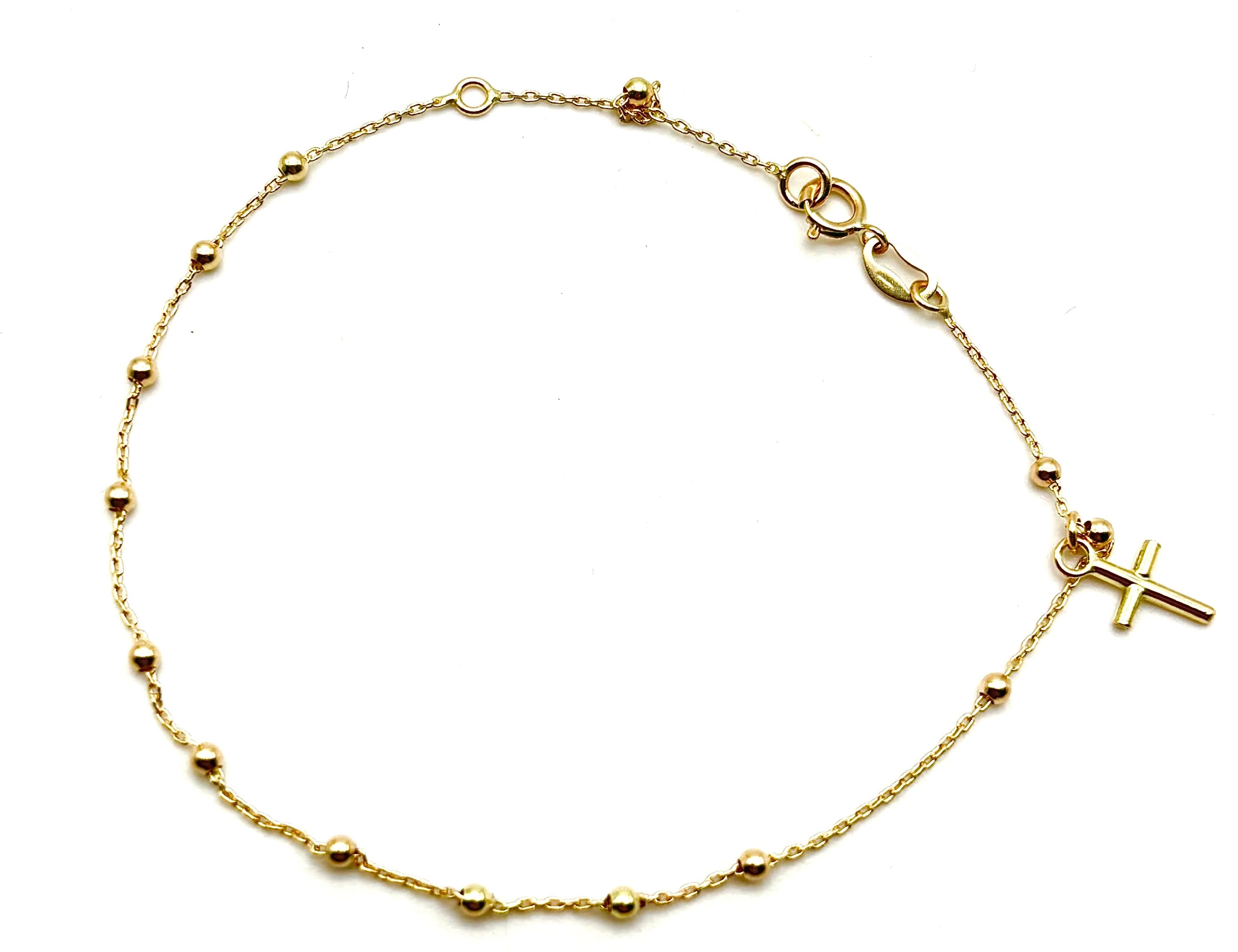 18K GOLD ROSARY BRACELET - HANDMADE IN ITALY
