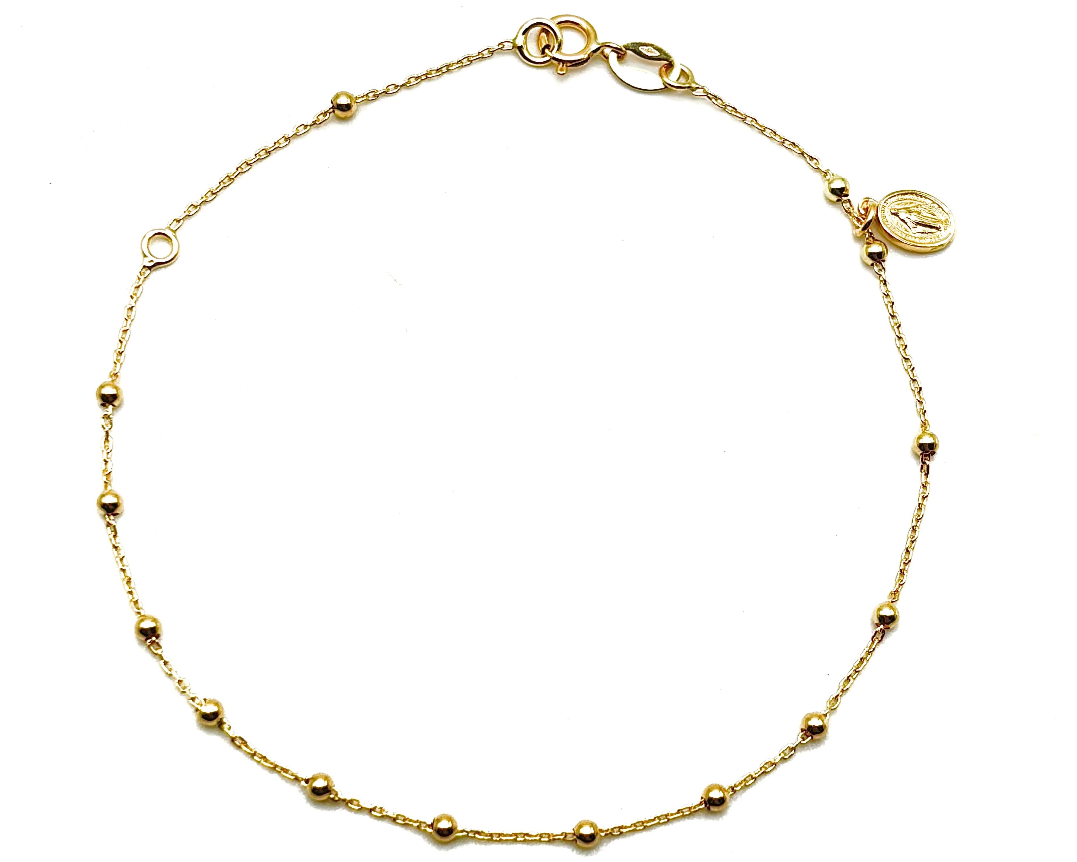 18K GOLD ROSARY BRACELET - HANDMADE IN ITALY